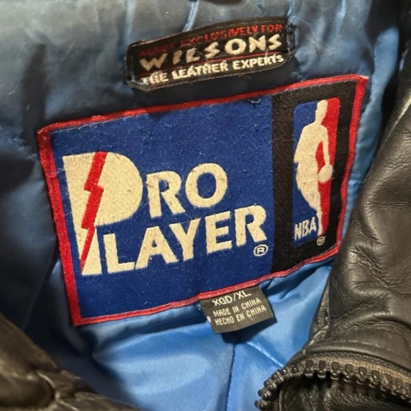 1980s Pro Player Cleveland Cavaliers XL NBA Wilsons Leather Jacket Color Block - Picture 8 of 8